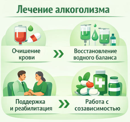 лечение алкоголизма в Сортавале этапы